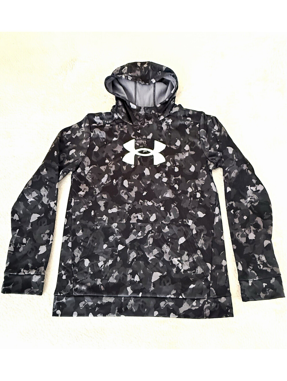Under Armour Boys 18-20 YXL Fleece Camo Pullover Hoodie Loose Pockets